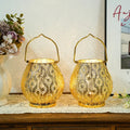 8'' High Battery Powered Cordless Lamp Metal Table Lamps