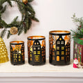 7" H Etched Metal Candle Holder Village Decorations
